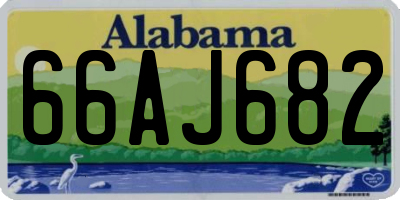 AL license plate 66AJ682