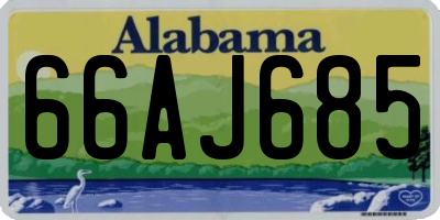AL license plate 66AJ685