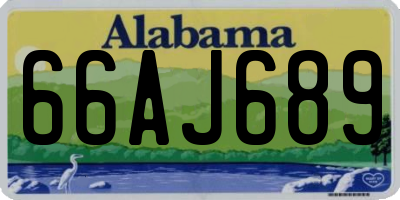 AL license plate 66AJ689