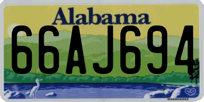 AL license plate 66AJ694