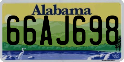AL license plate 66AJ698