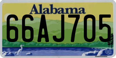 AL license plate 66AJ705