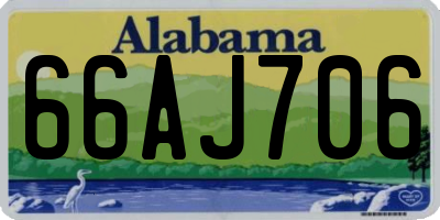 AL license plate 66AJ706