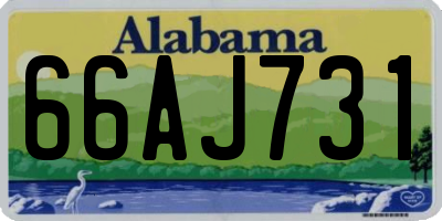 AL license plate 66AJ731
