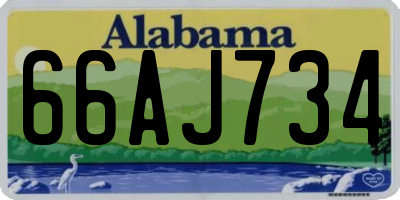 AL license plate 66AJ734