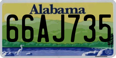 AL license plate 66AJ735