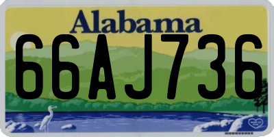 AL license plate 66AJ736