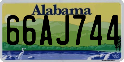 AL license plate 66AJ744