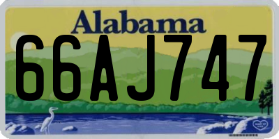 AL license plate 66AJ747