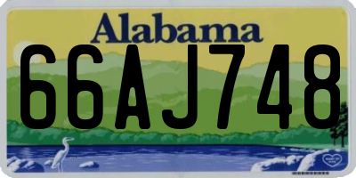 AL license plate 66AJ748
