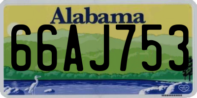 AL license plate 66AJ753