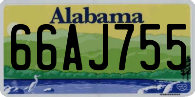 AL license plate 66AJ755