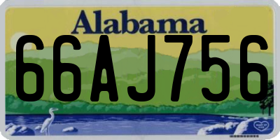 AL license plate 66AJ756