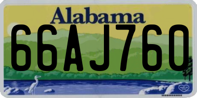 AL license plate 66AJ760