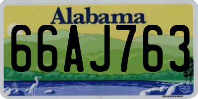 AL license plate 66AJ763