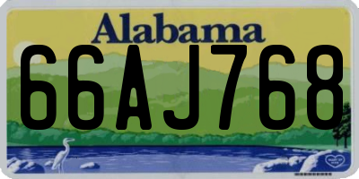 AL license plate 66AJ768