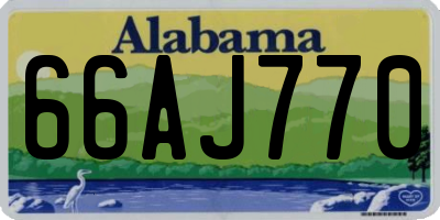 AL license plate 66AJ770