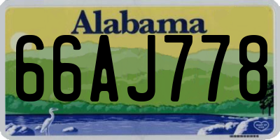 AL license plate 66AJ778