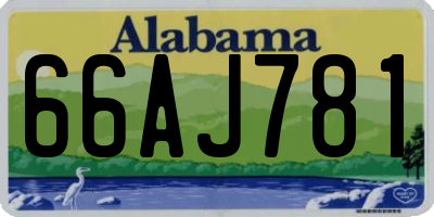AL license plate 66AJ781