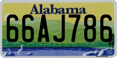 AL license plate 66AJ786