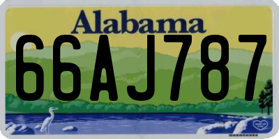 AL license plate 66AJ787