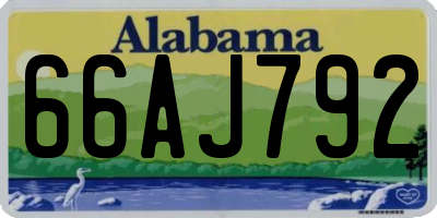 AL license plate 66AJ792