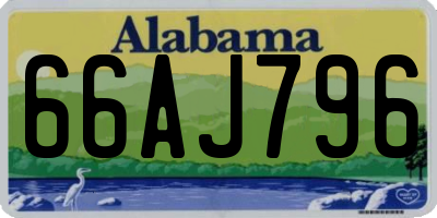 AL license plate 66AJ796