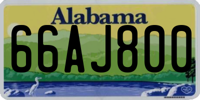 AL license plate 66AJ800