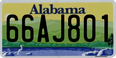 AL license plate 66AJ801
