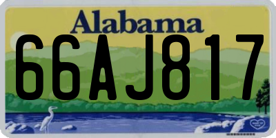 AL license plate 66AJ817