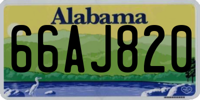 AL license plate 66AJ820