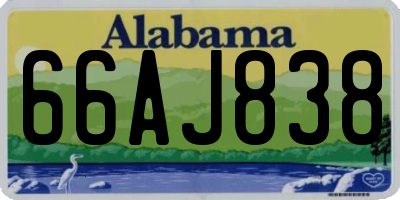 AL license plate 66AJ838