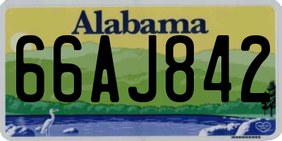 AL license plate 66AJ842