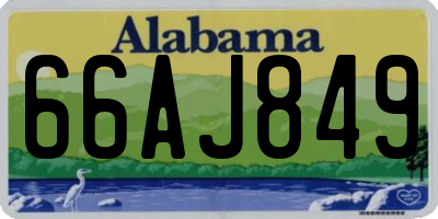 AL license plate 66AJ849