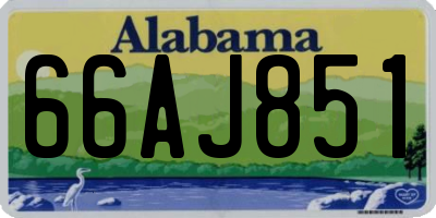 AL license plate 66AJ851