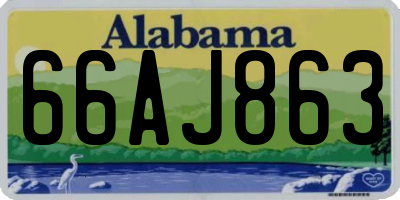 AL license plate 66AJ863
