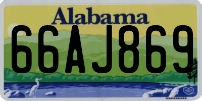 AL license plate 66AJ869