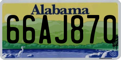 AL license plate 66AJ870