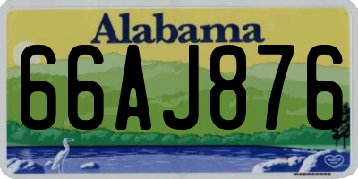 AL license plate 66AJ876