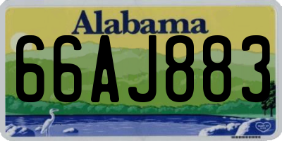 AL license plate 66AJ883