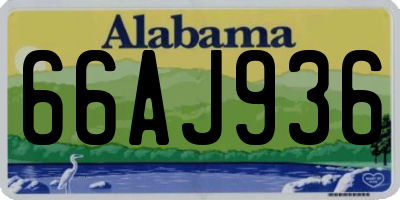 AL license plate 66AJ936