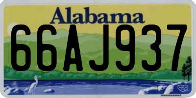 AL license plate 66AJ937
