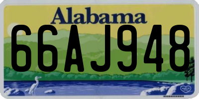 AL license plate 66AJ948