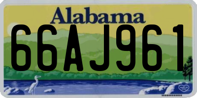 AL license plate 66AJ961