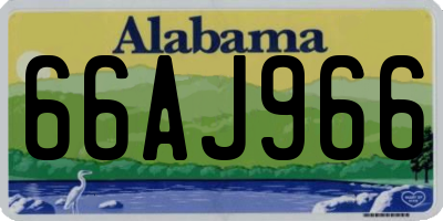 AL license plate 66AJ966