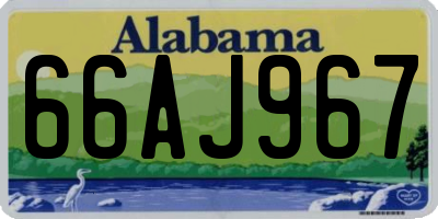 AL license plate 66AJ967