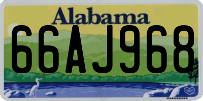 AL license plate 66AJ968