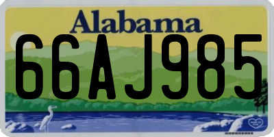 AL license plate 66AJ985