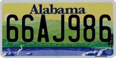 AL license plate 66AJ986