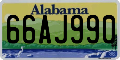 AL license plate 66AJ990